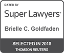Brielle Goldfaden Super Lawyer Selected 2018