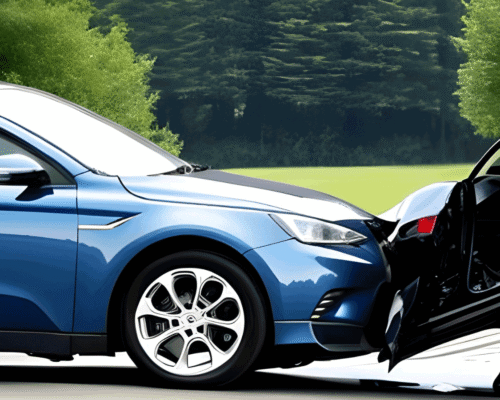 A rear end collision
